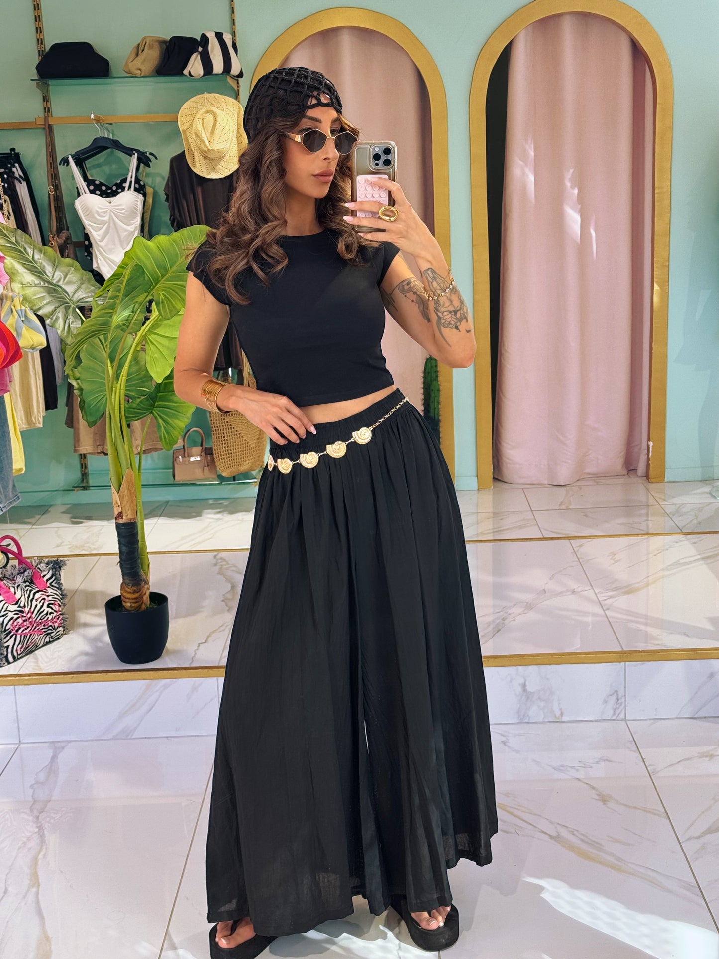 Pantalon jupe oversize - noire