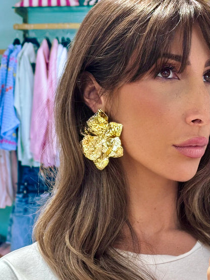 Boucles d’oreilles grosse fleurs d’été