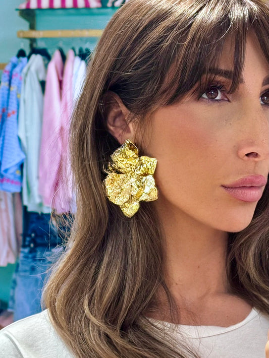 Boucles d’oreilles grosse fleurs d’été