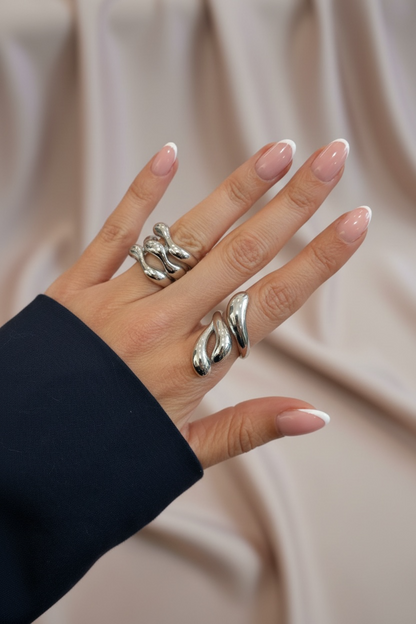 Bague metalica argent