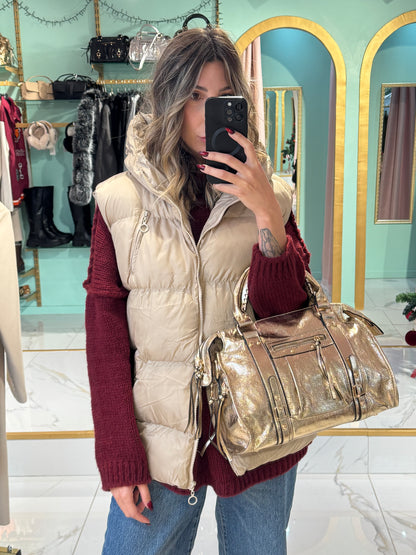 Sac dupe B format grand doré