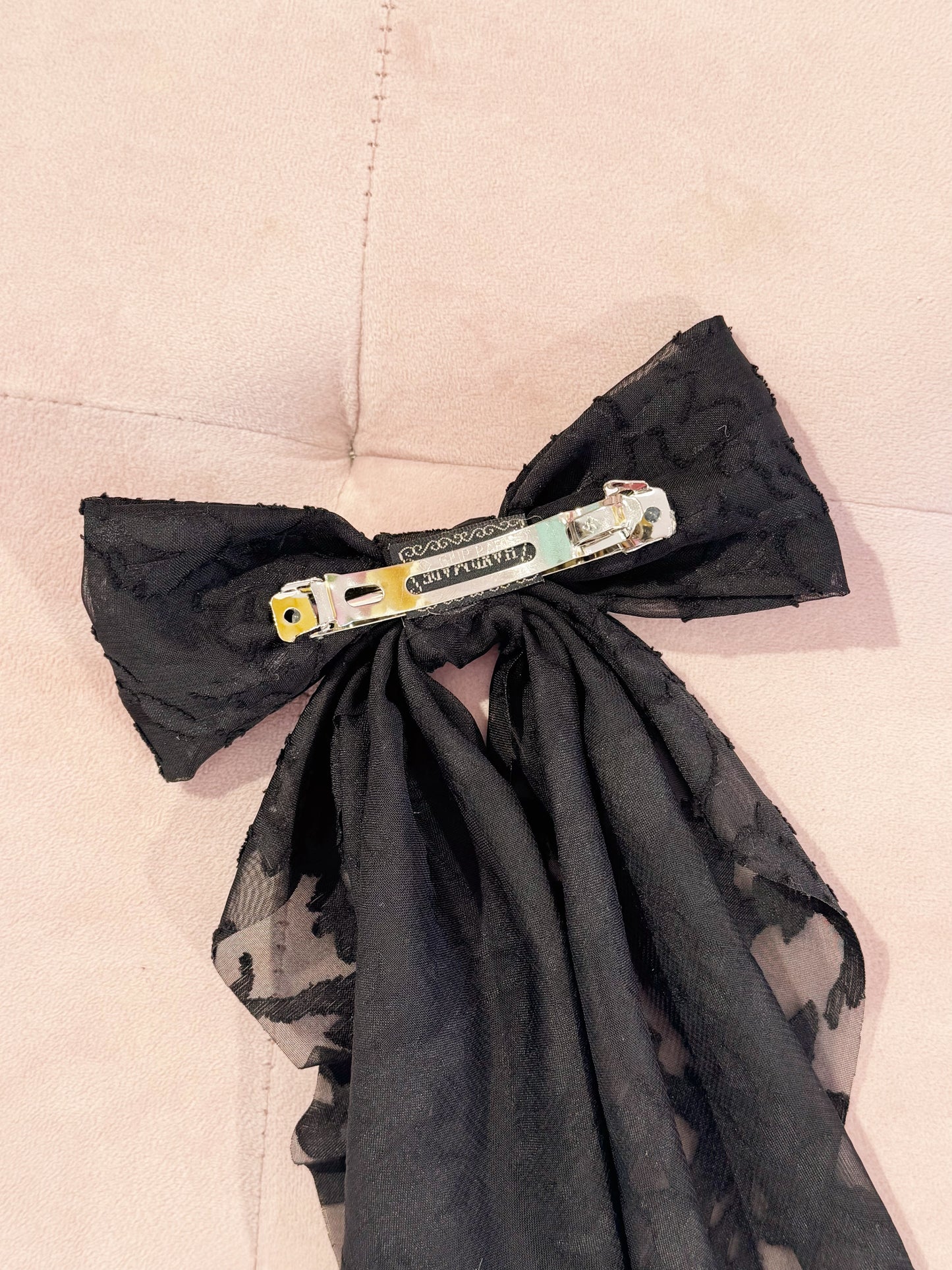 Barrete noeud - dentelle noire