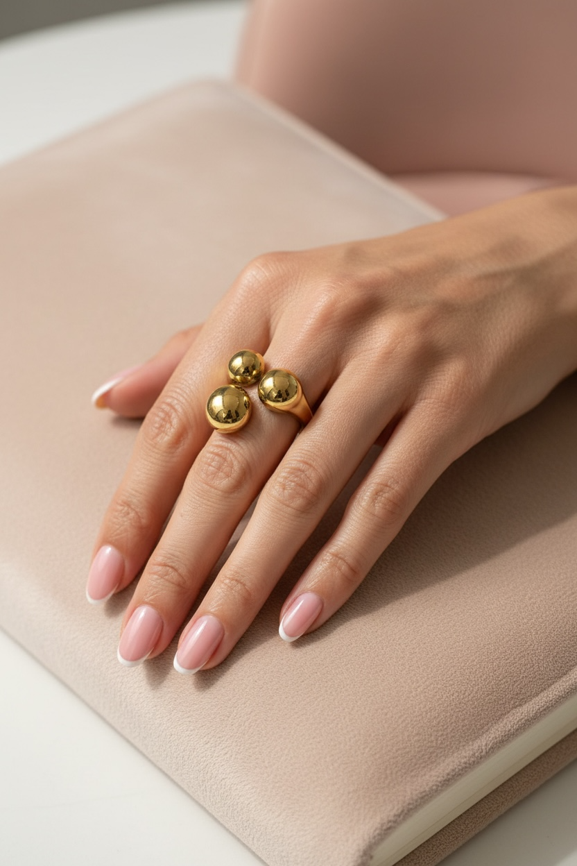 Bague trio roundy or