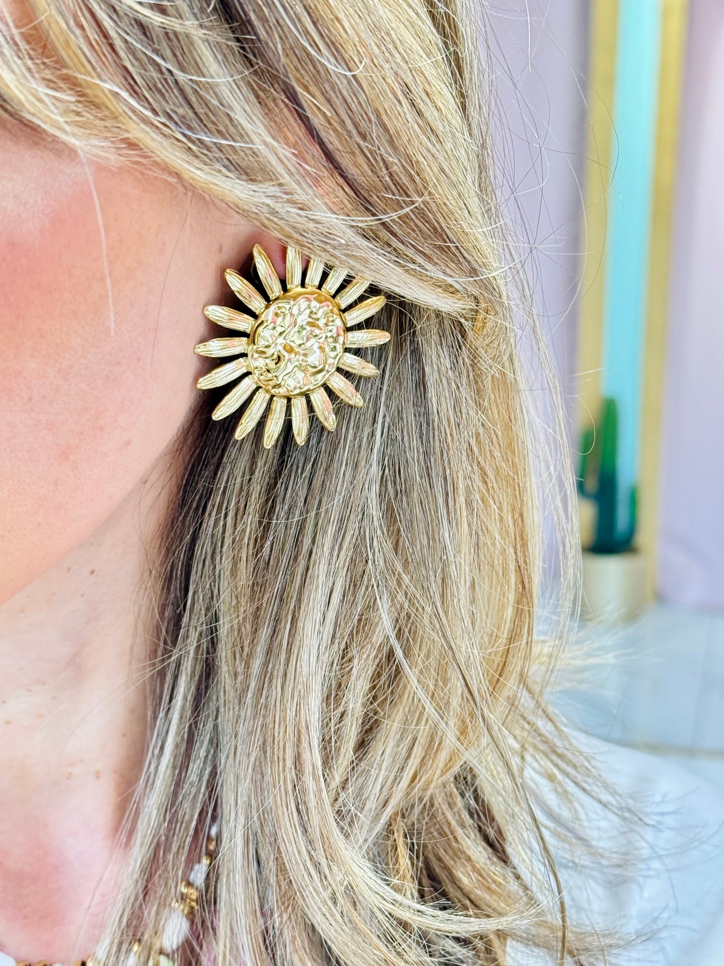 Boucles d’oreilles soleil