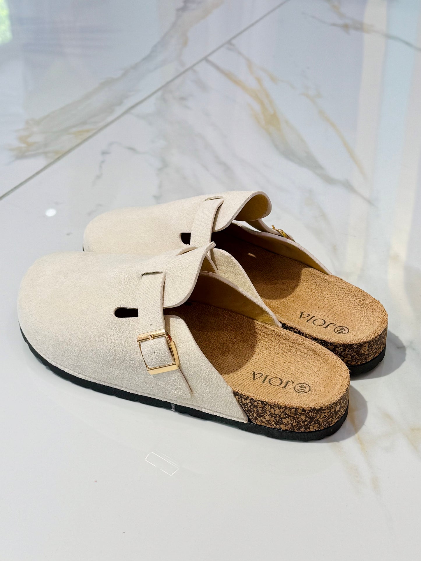 Mules sabots crème