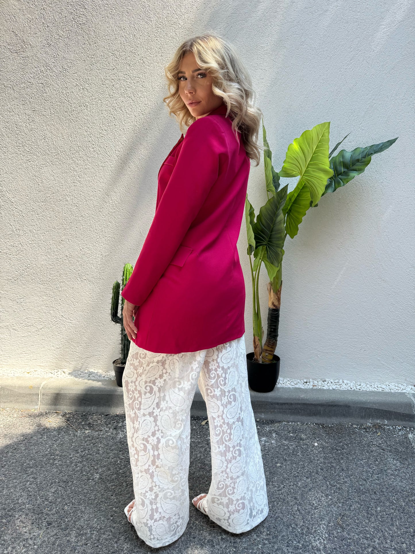Robe tailleur cintrée – fushia