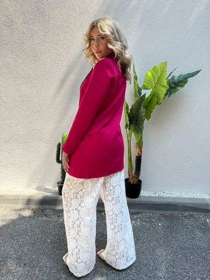 Robe tailleur cintrée – fushia