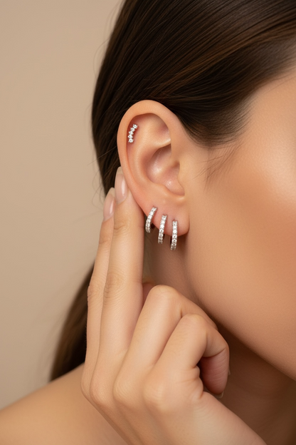 Piercing mini barre de strass