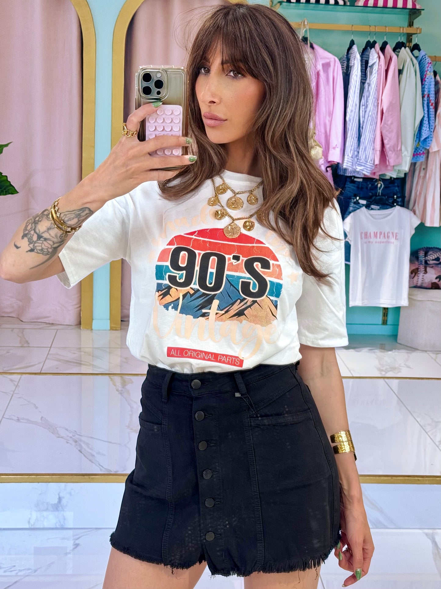 T-shirt 90’s blanc