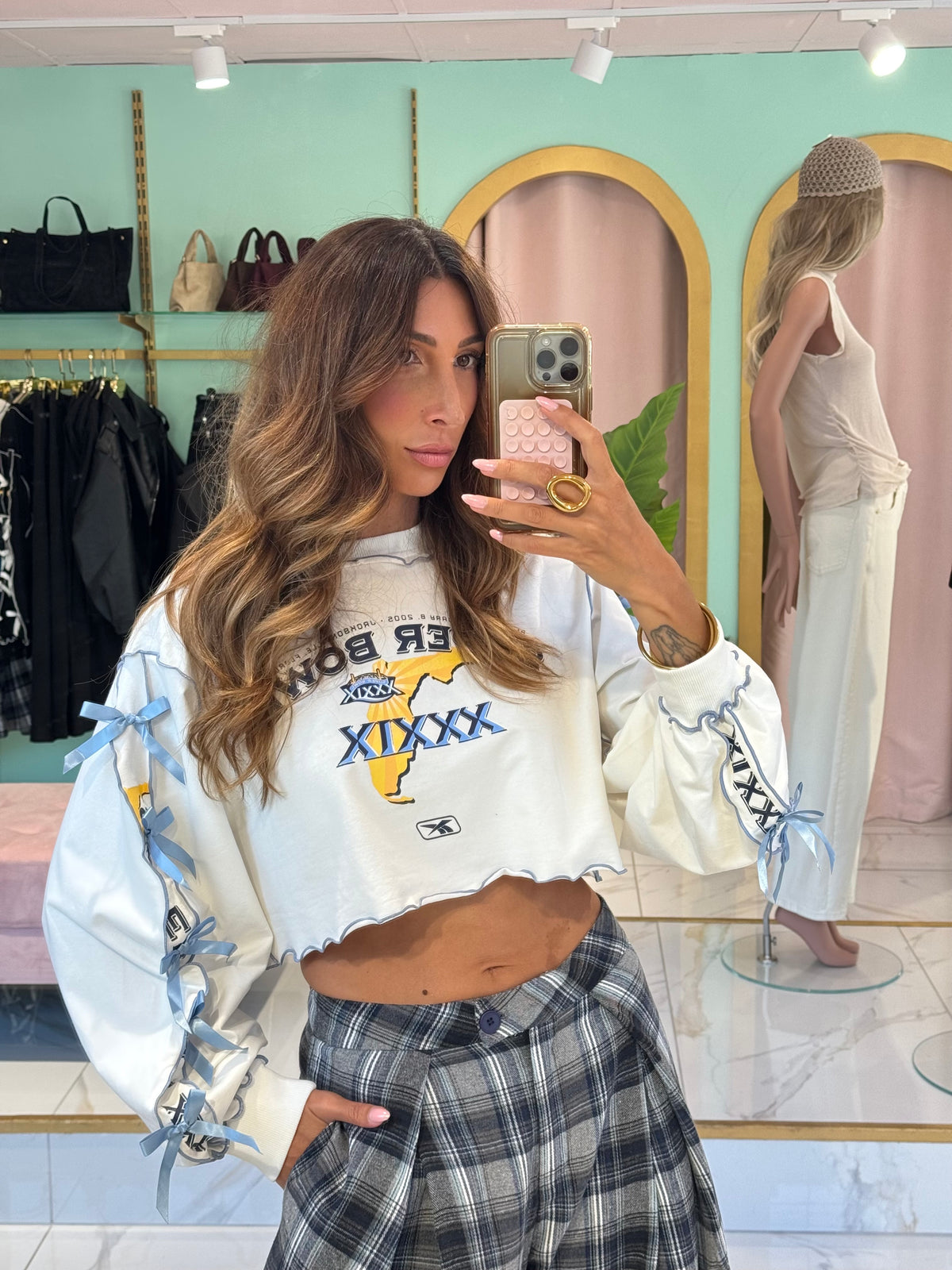 Sweat Crop Super Bowl à Nœuds – blanc