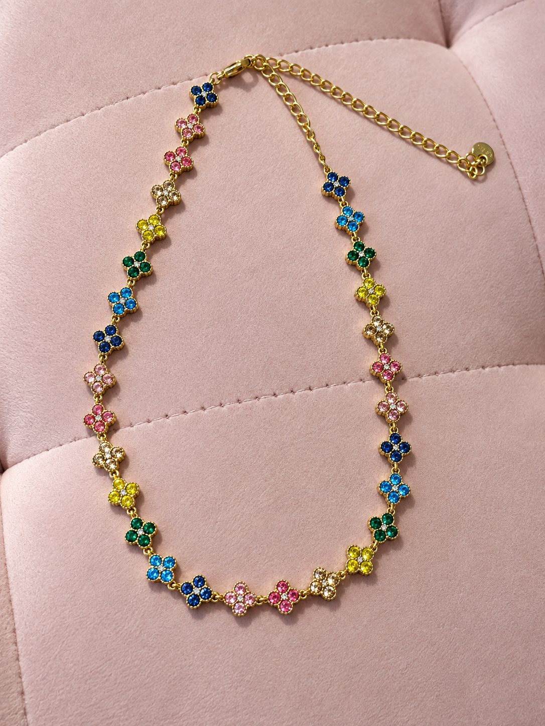 Colliers fleurs multicolore
