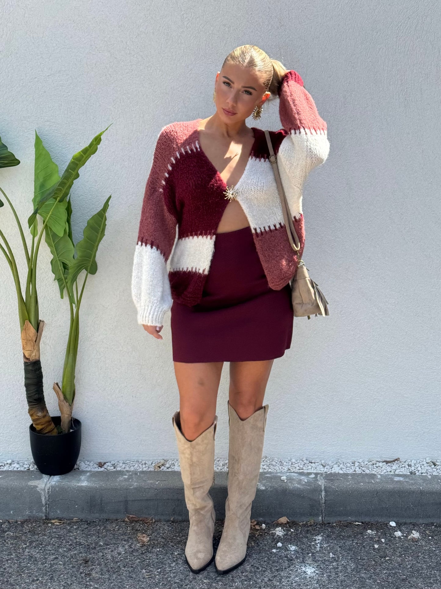Bottes façon nubuck beige