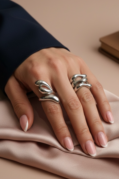 Bague metalica argent