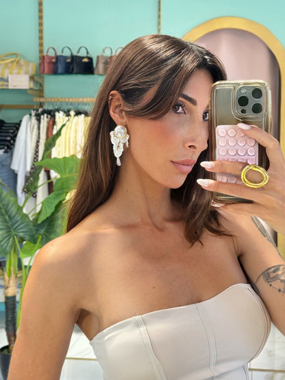 Boucles d’oreilles cascade de perles