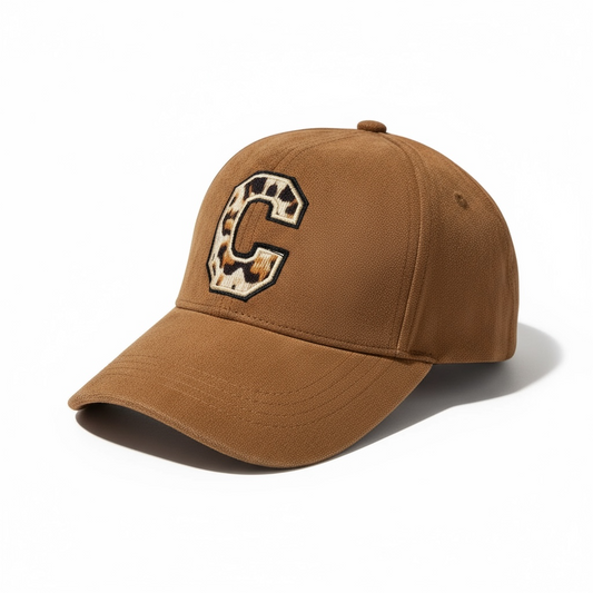 Casquette nubuck C léopard Camel