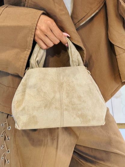 Sac dupe Pauline facon nubuck - beige