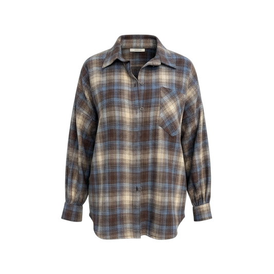 Chemise à carreaux bleu