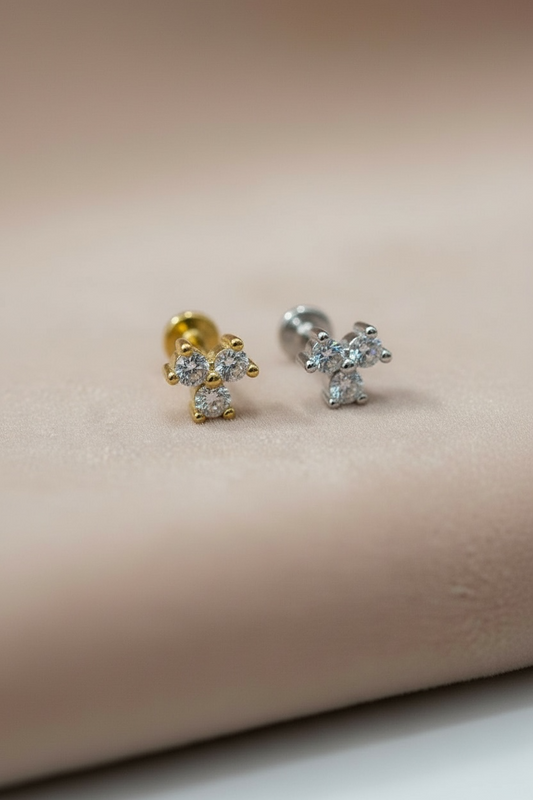 Piercing trio de strass