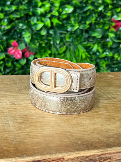 Ceinture DD beige doré