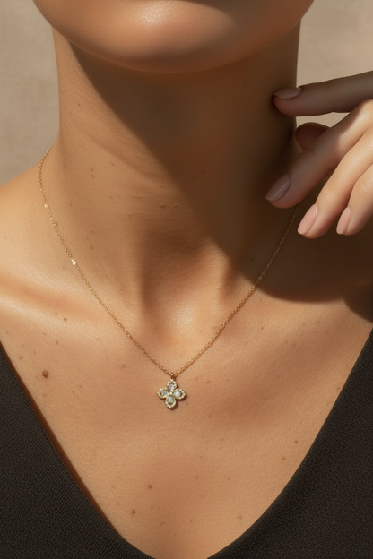 Collier fleur simple