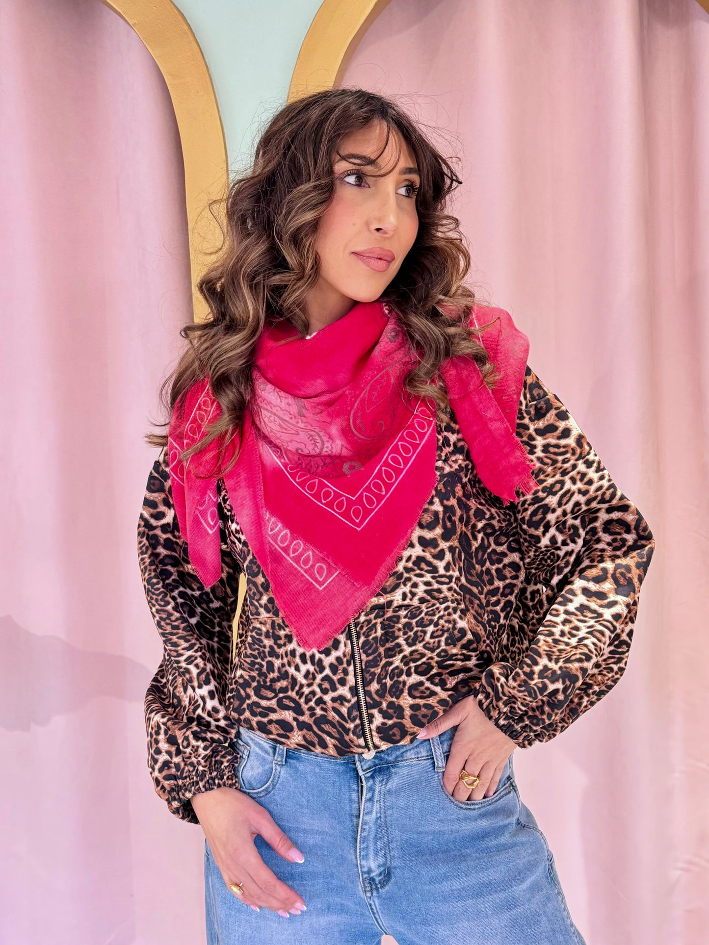 Chèche bandana rouge