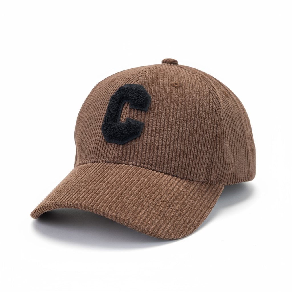 Casquette velours côtelé C chocolat