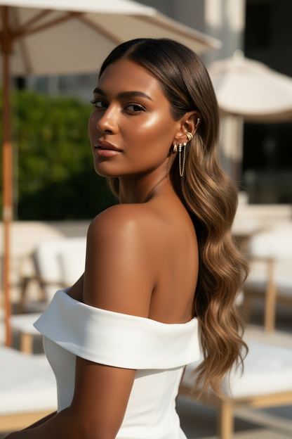 Bague d’oreille / faux piercing triple rang strass