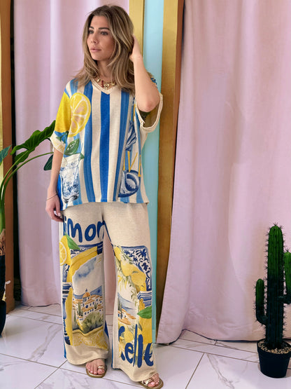 Ensemble top & pantalon lemon