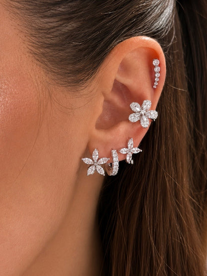 Boucles d’oreilles gamme spacy créole fleurs