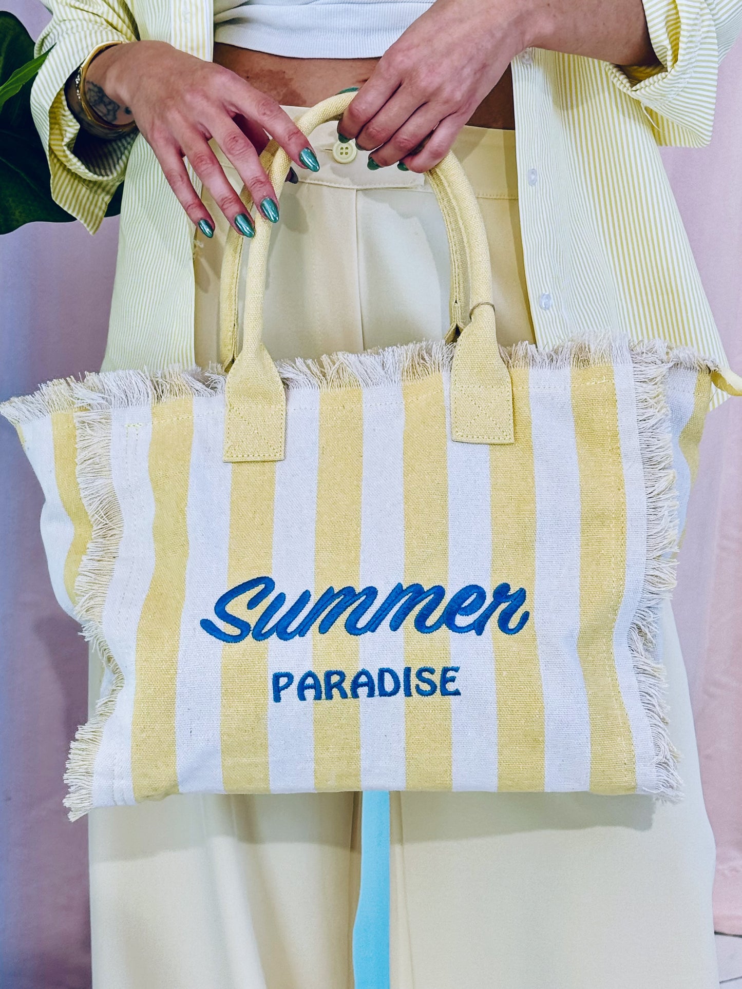 Cabas Summer paradise jaune