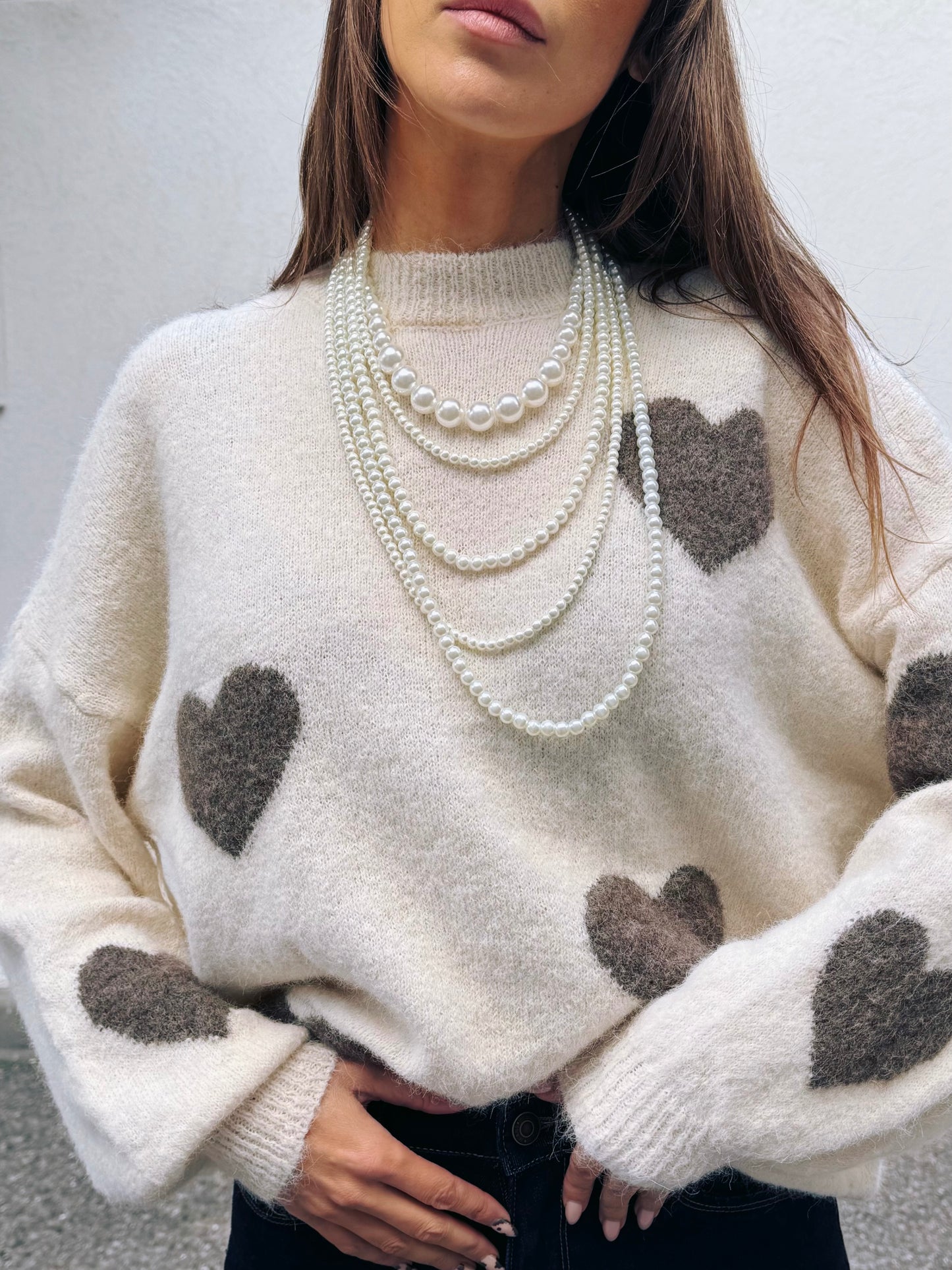 Collier multi rang perle