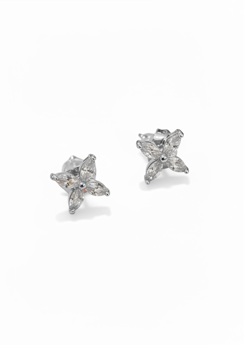 Boucles d’oreilles puces fleurs