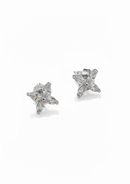 Boucles d’oreilles puces fleurs