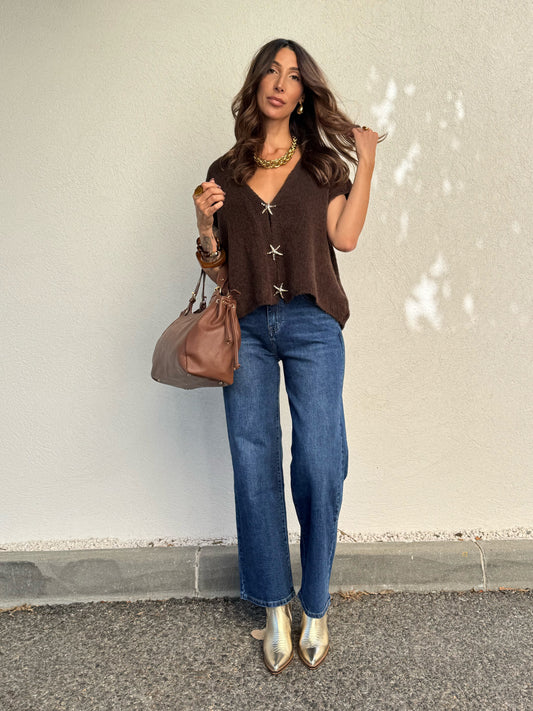 Jean Loose Femme – Coupe Confort – Couleur Denim Brut