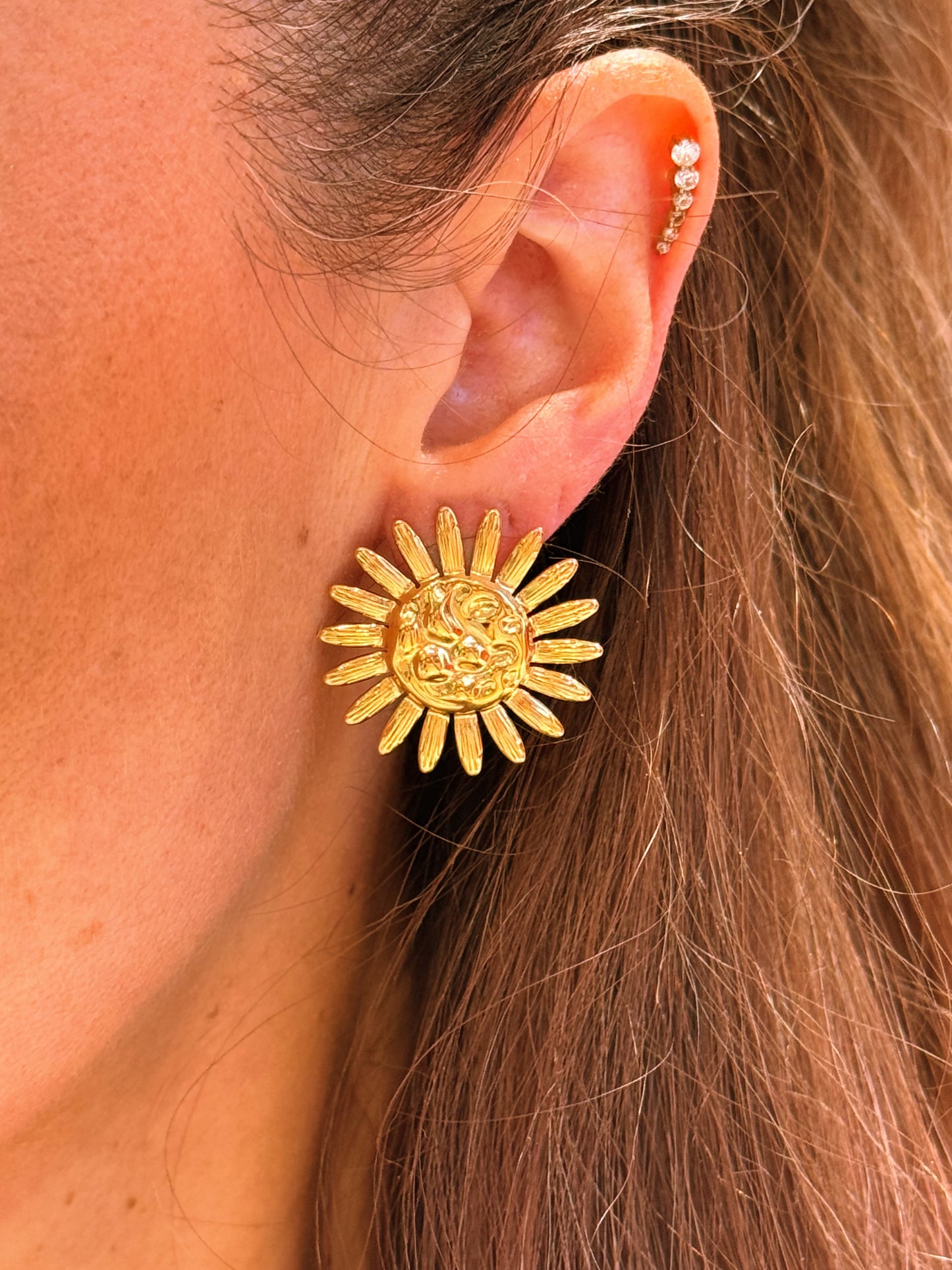 Boucles d’oreilles soleil