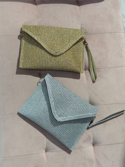 Pochette enveloppe d’été- (or ou argent )