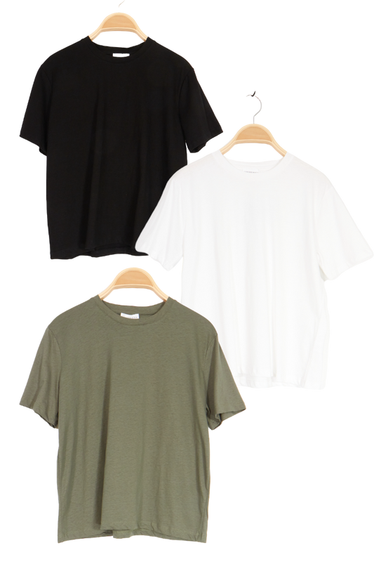 Pack de 3 T-shirts basiques en coton