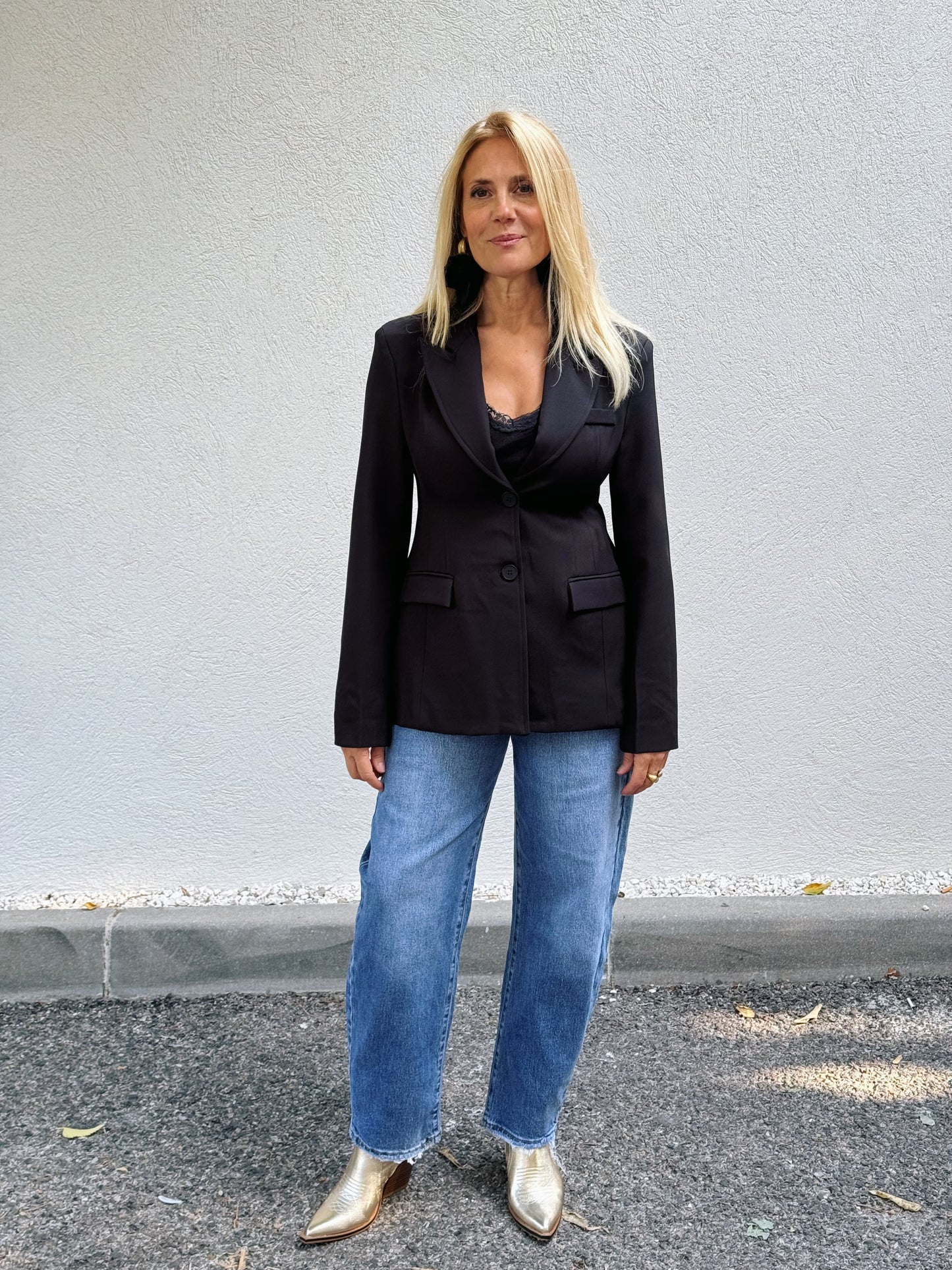 Veste tailleur cintrée créateur noir