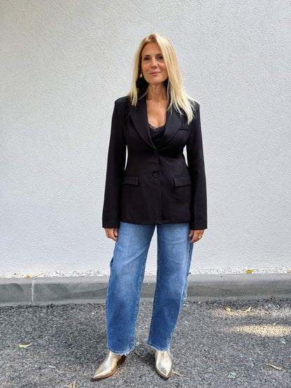 Veste tailleur cintrée créateur noir