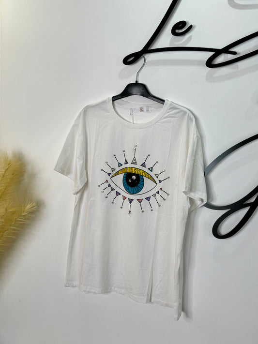 T-shirt œil blanc