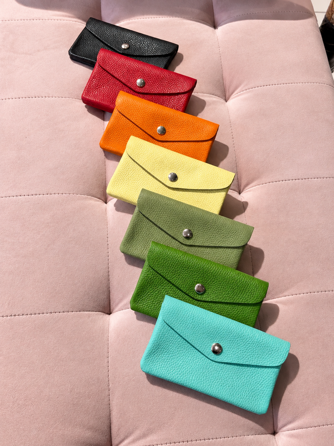 Porte feuille en cuir grainé