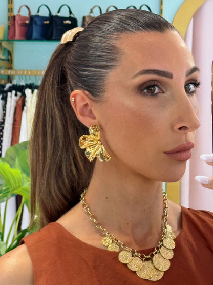 Boucles d’oreilles cœur de demi fleur