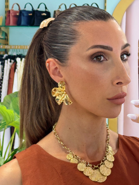Boucles d’oreilles cœur de demi fleur