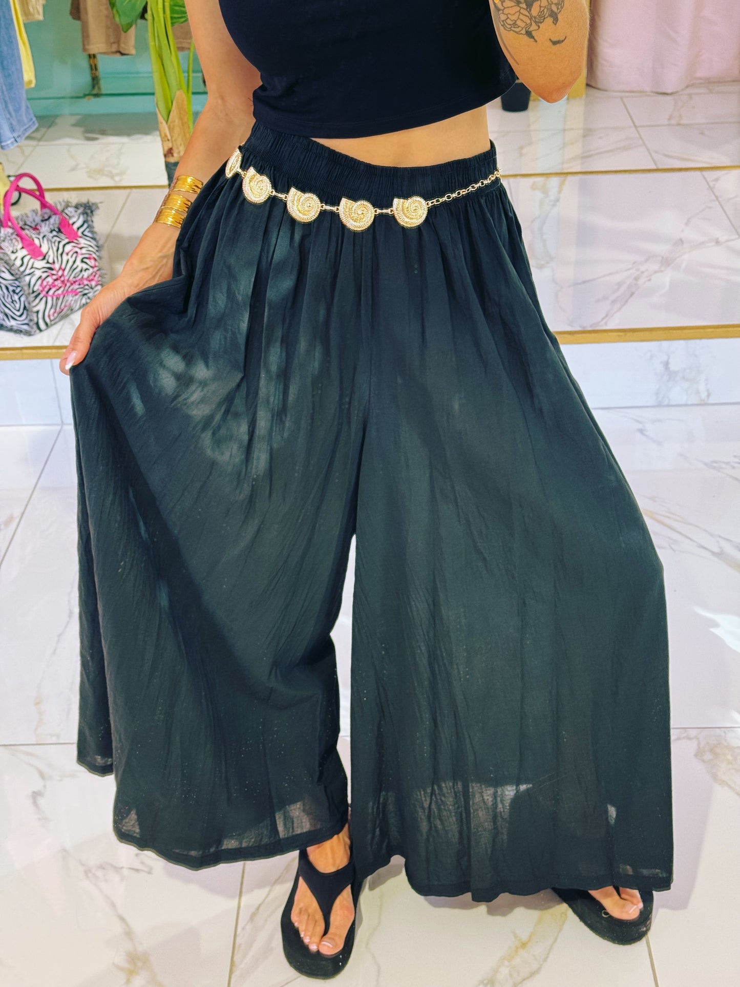 Pantalon jupe oversize - noire