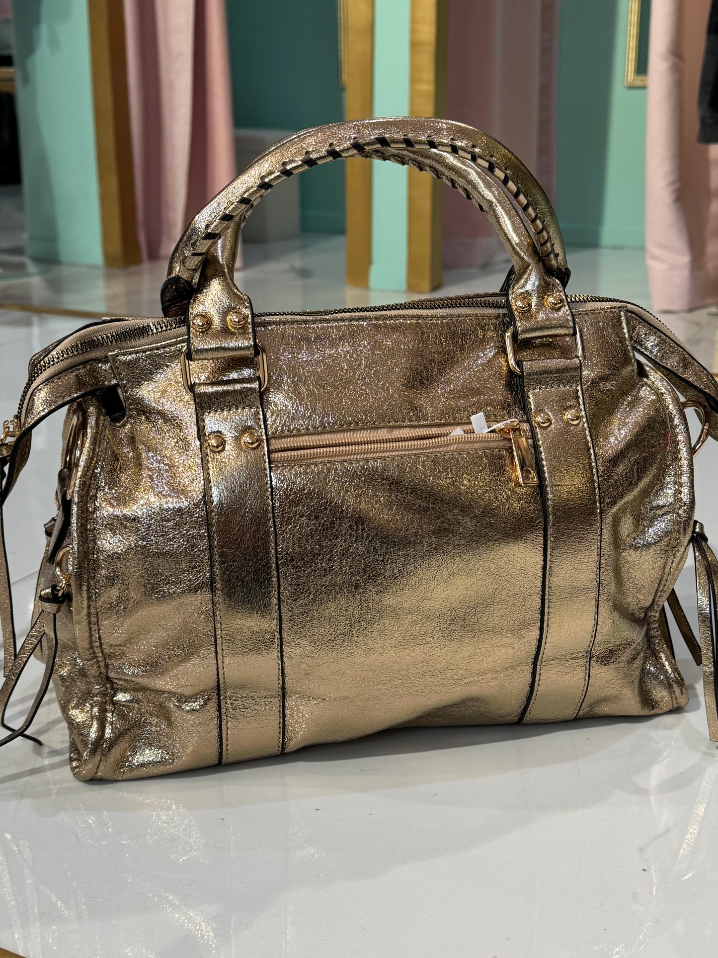 Sac dupe B format grand doré