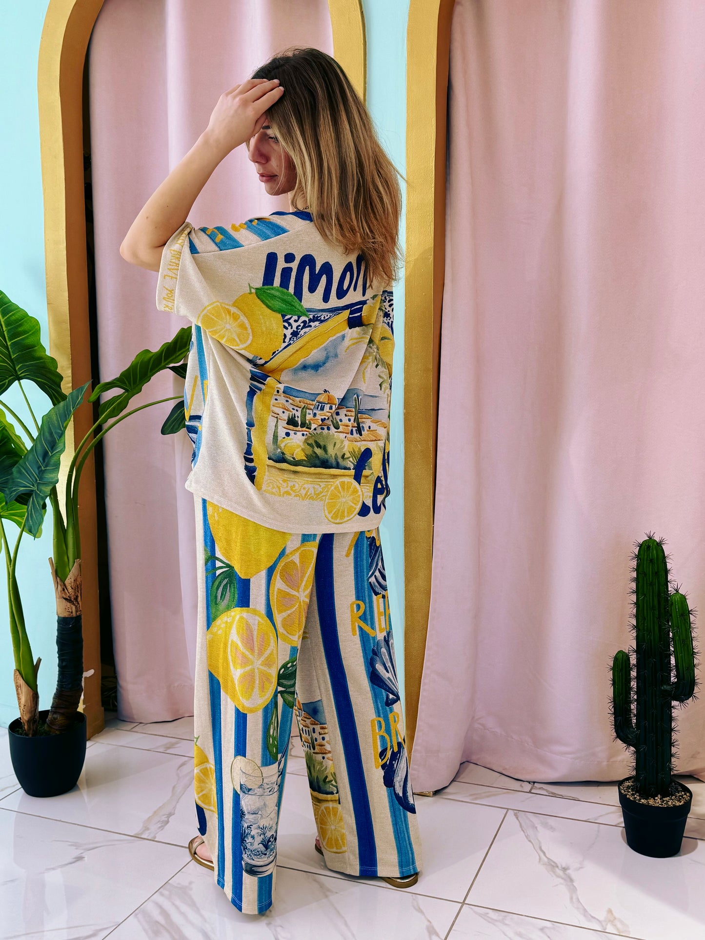 Ensemble top & pantalon lemon