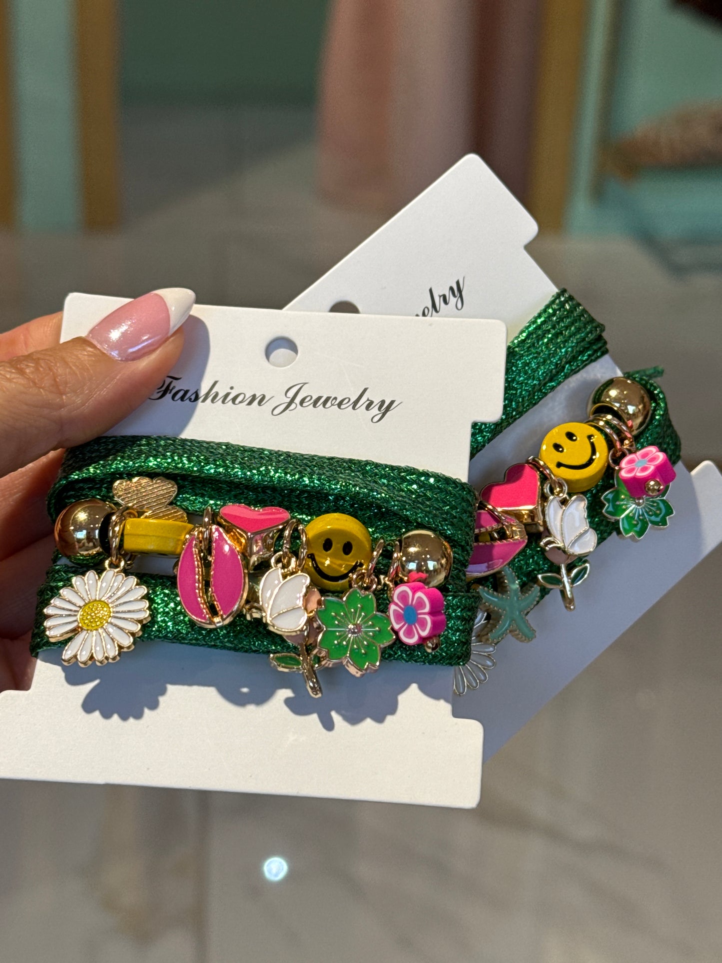 Lacets charms  vert