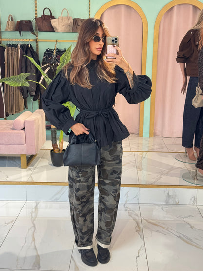 Veste légère déperlante – Coupe loose noire