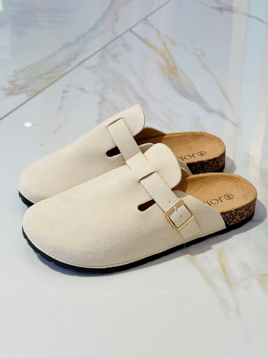 Mules sabots crème