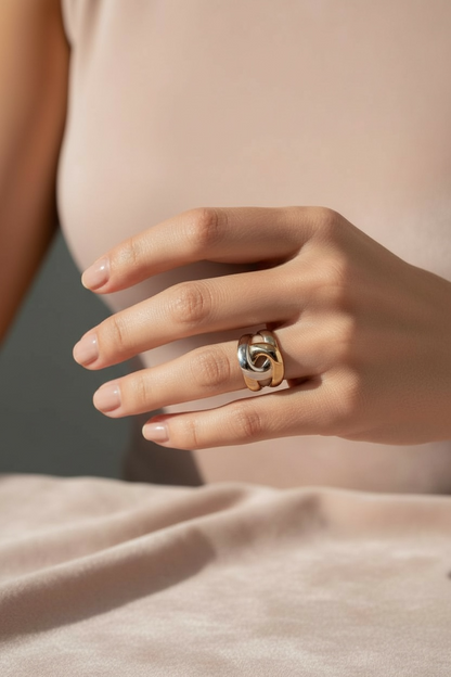 Bague charlotte bicolore